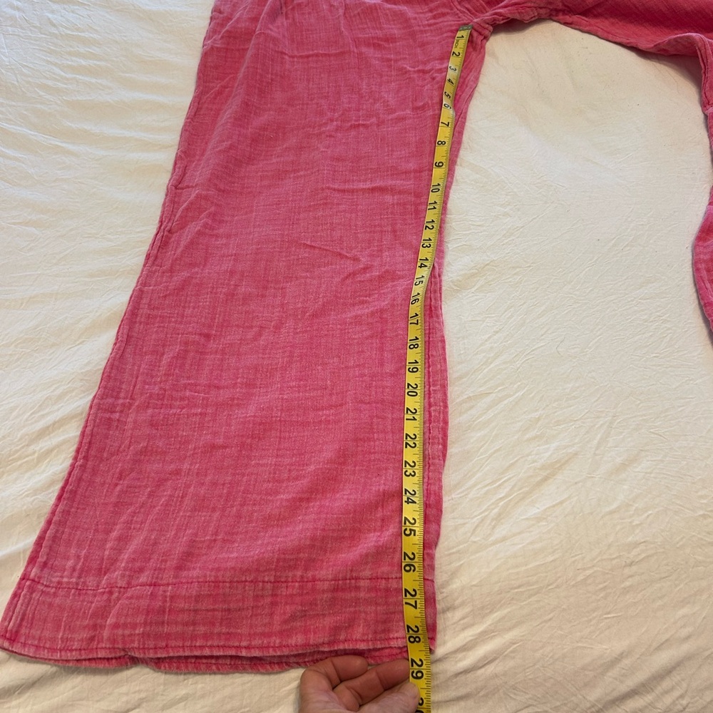 Bright Pink Smocked Waist Wide-Leg Pants Sz M NWT - Picture 9 of 16